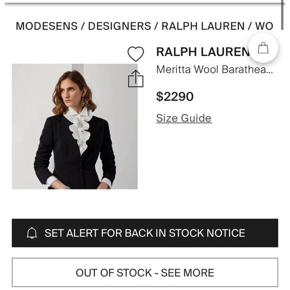 Ralph Lauren Collection Purple Label Meritta Wool Cashmere Jacket Blazer 2 Women - Picture 13 of 13